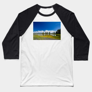 Peaceful Shoreline, Lake Yellowstone Baseball T-Shirt